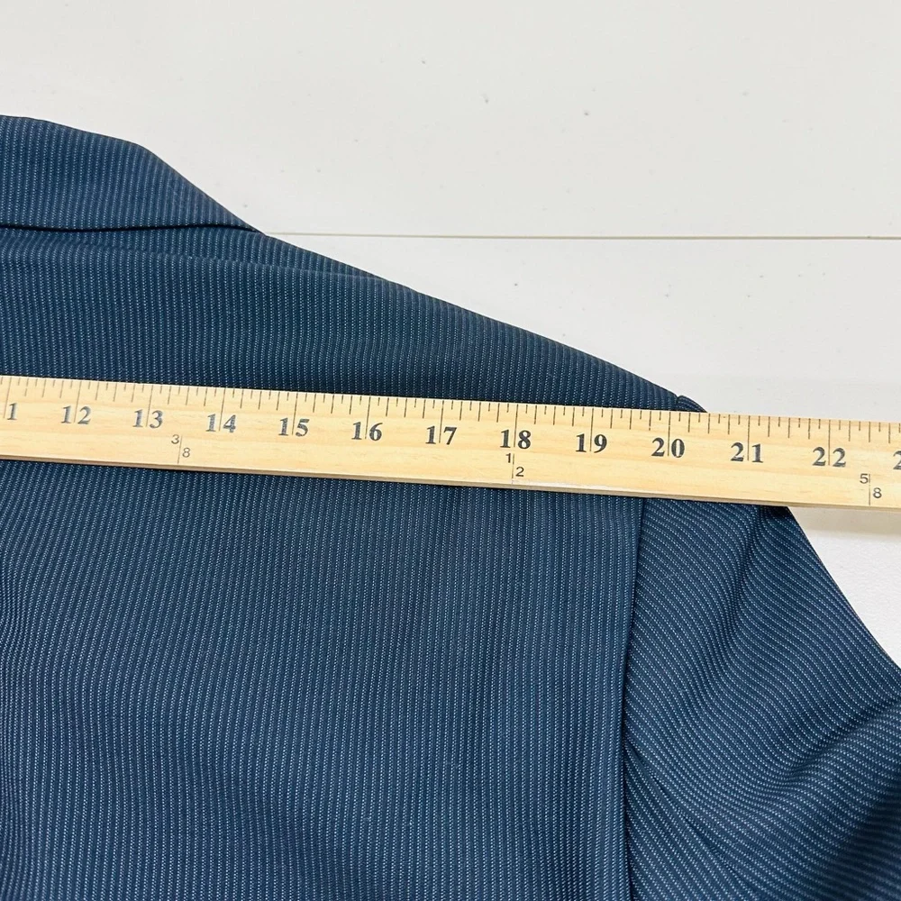 Ralph Ralph Laruen 46L Navy Blue 100% Wool Mens‎ Blazer Sport Coat Ribbed